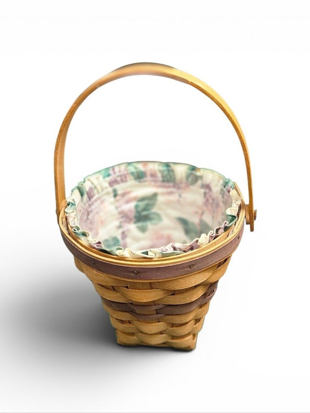 Longaberger 1994 May Series Lilac Basket + Floral Liner & Protector Vintage